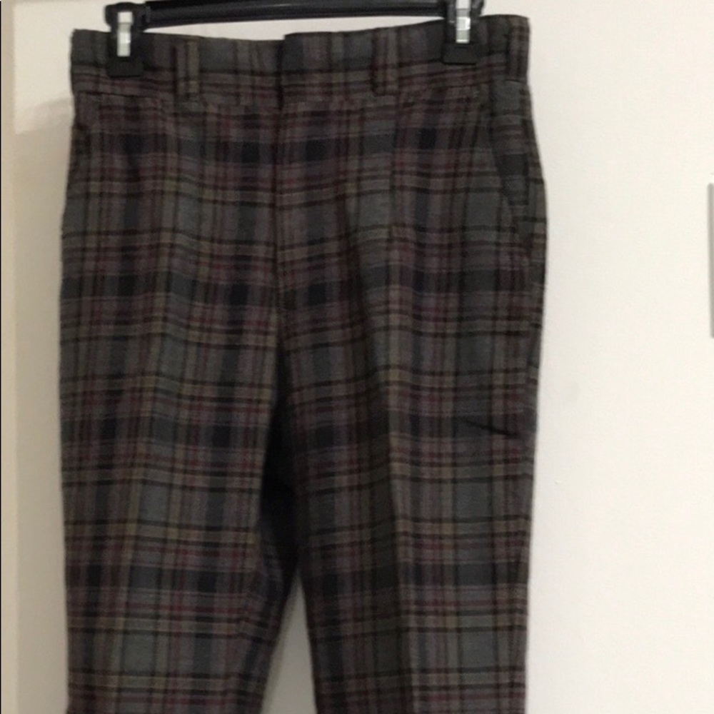 Unisex plaid pants